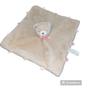 KELLY TOY Baby Lovey Sleeping Bear Rattle Security Blanket Tags